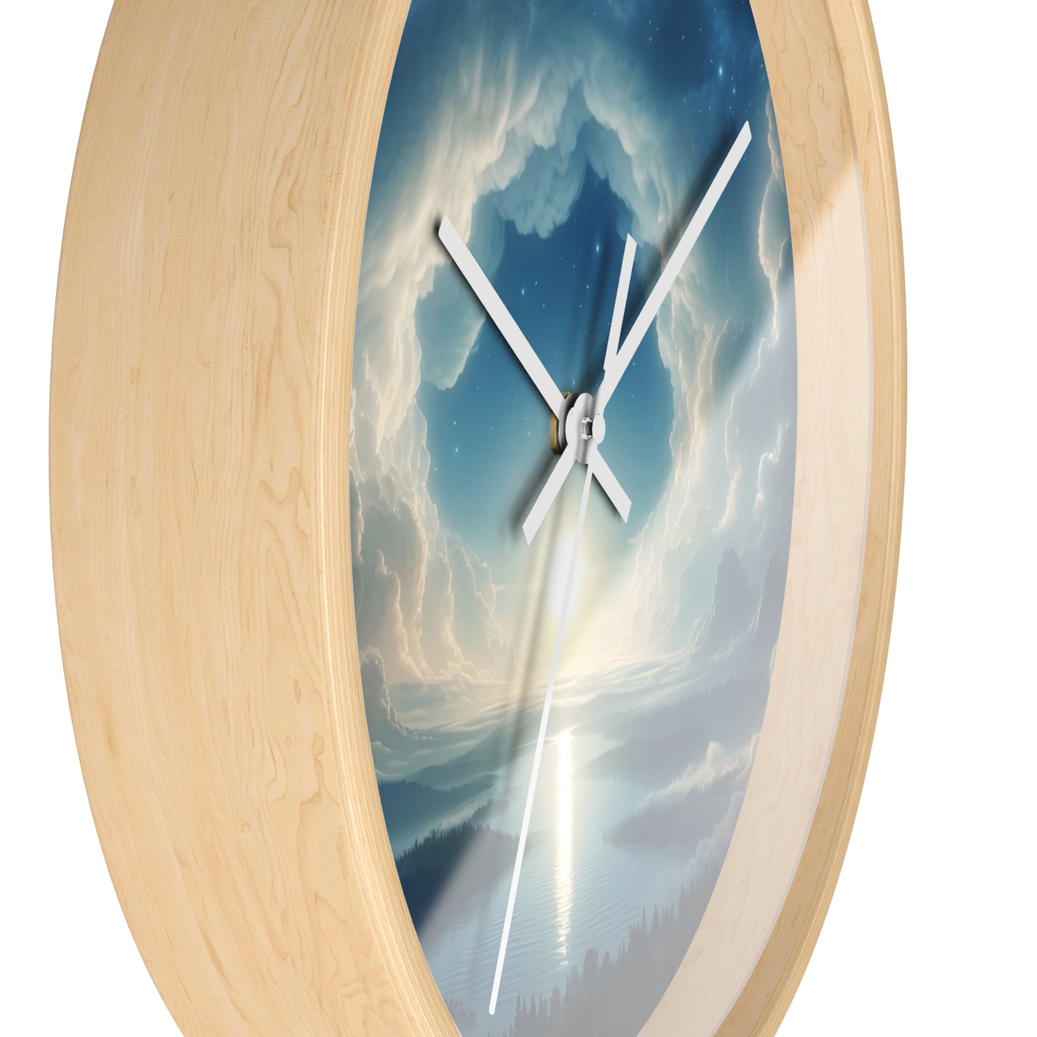 Sunrise Portal Wall Clock — Dreamy Celestial Landscape Clock