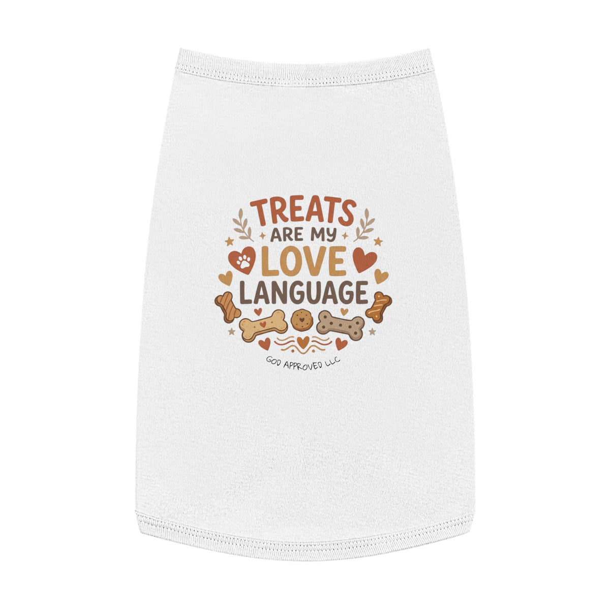 Dog Tank Top - "Treats Are My Love Language" Cute Pet Tee