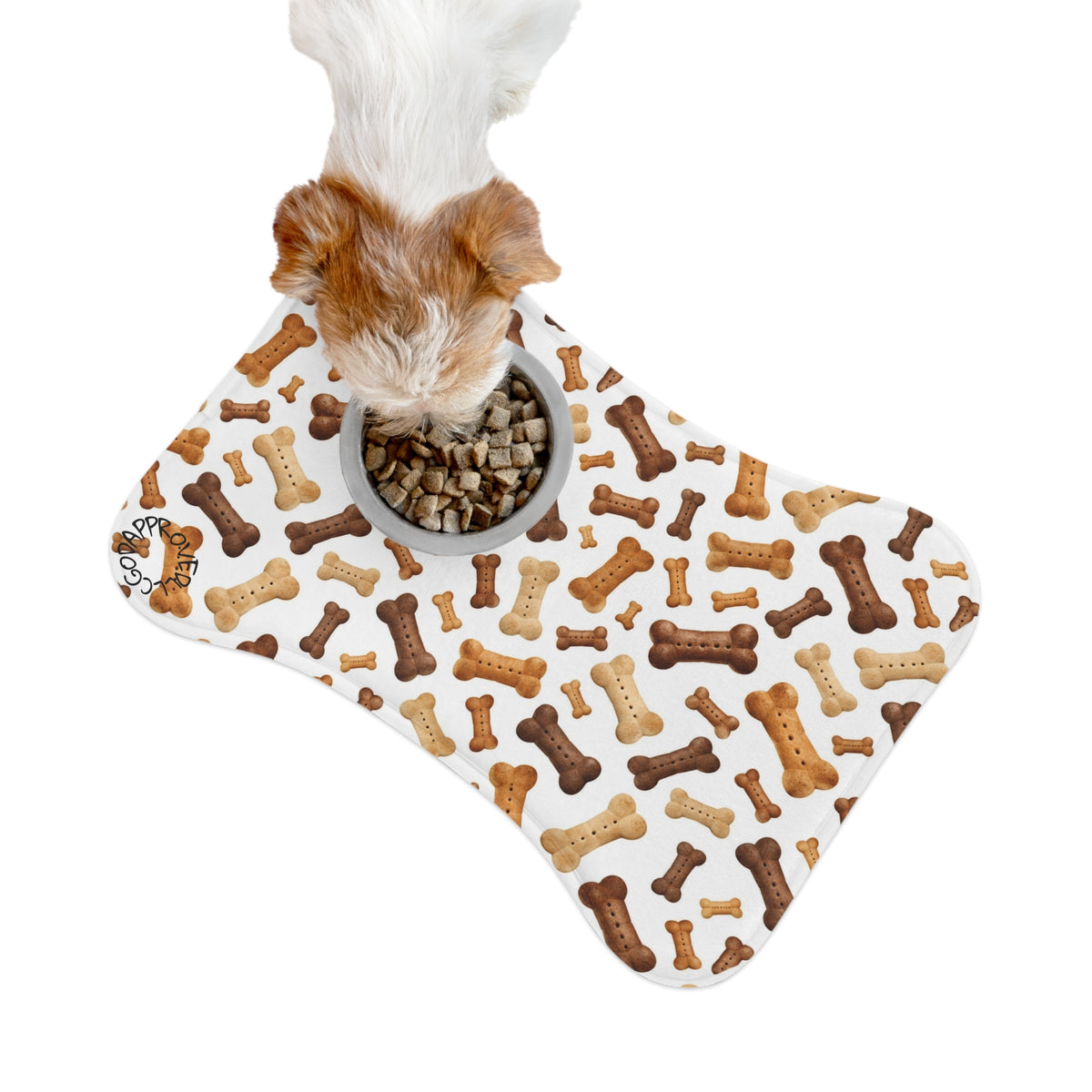 Dog Bone Pattern Pet Feeding Mat – Non-Slip Bow-Wow Placemat for Food & Water
