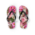 Floral Flip Flops — Pink Rose & Daisy Beach Sandals