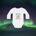 Baby Bodysuit — "Word of the Day: Holy Calm" Cute Swaddled Infant Long-Sleeve Organic Onesie