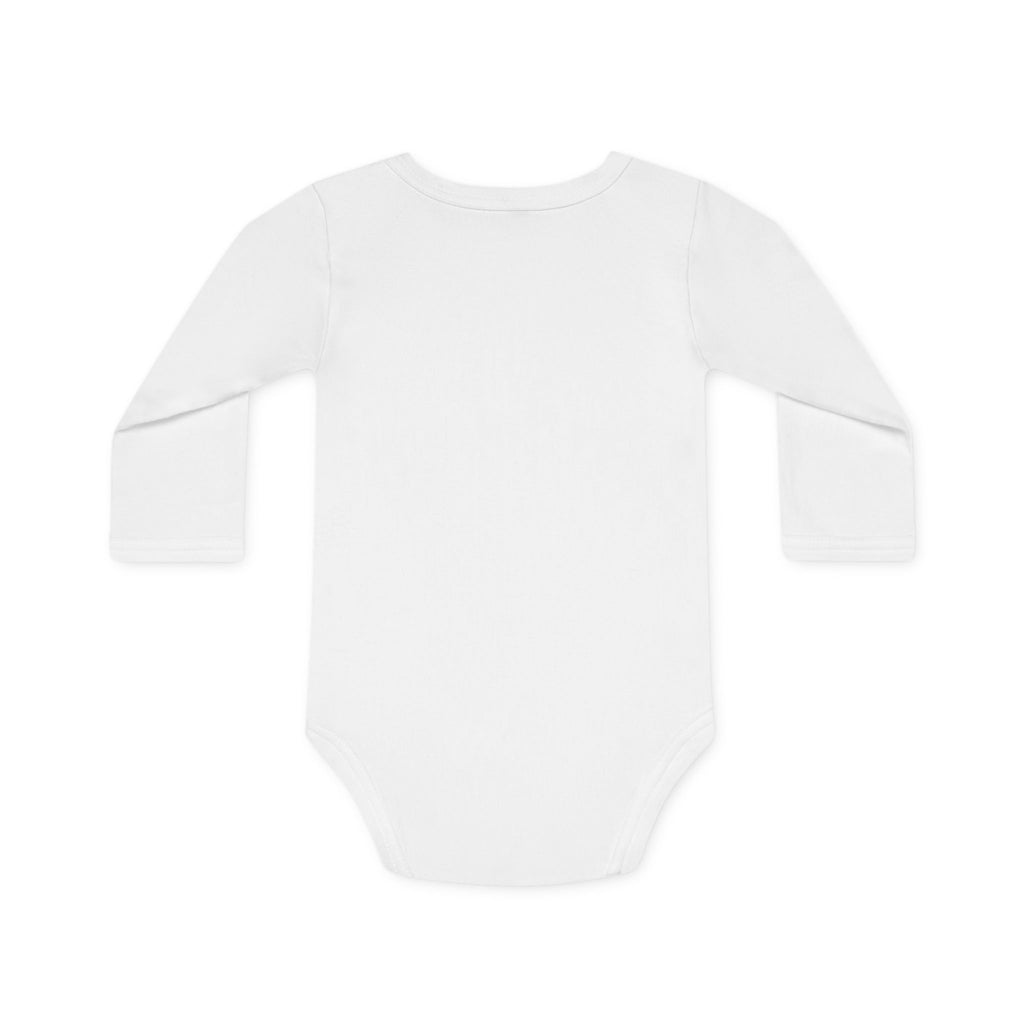 Baby Bodysuit — "Word of the Day: Holy Calm" Cute Swaddled Infant Long-Sleeve Organic Onesie