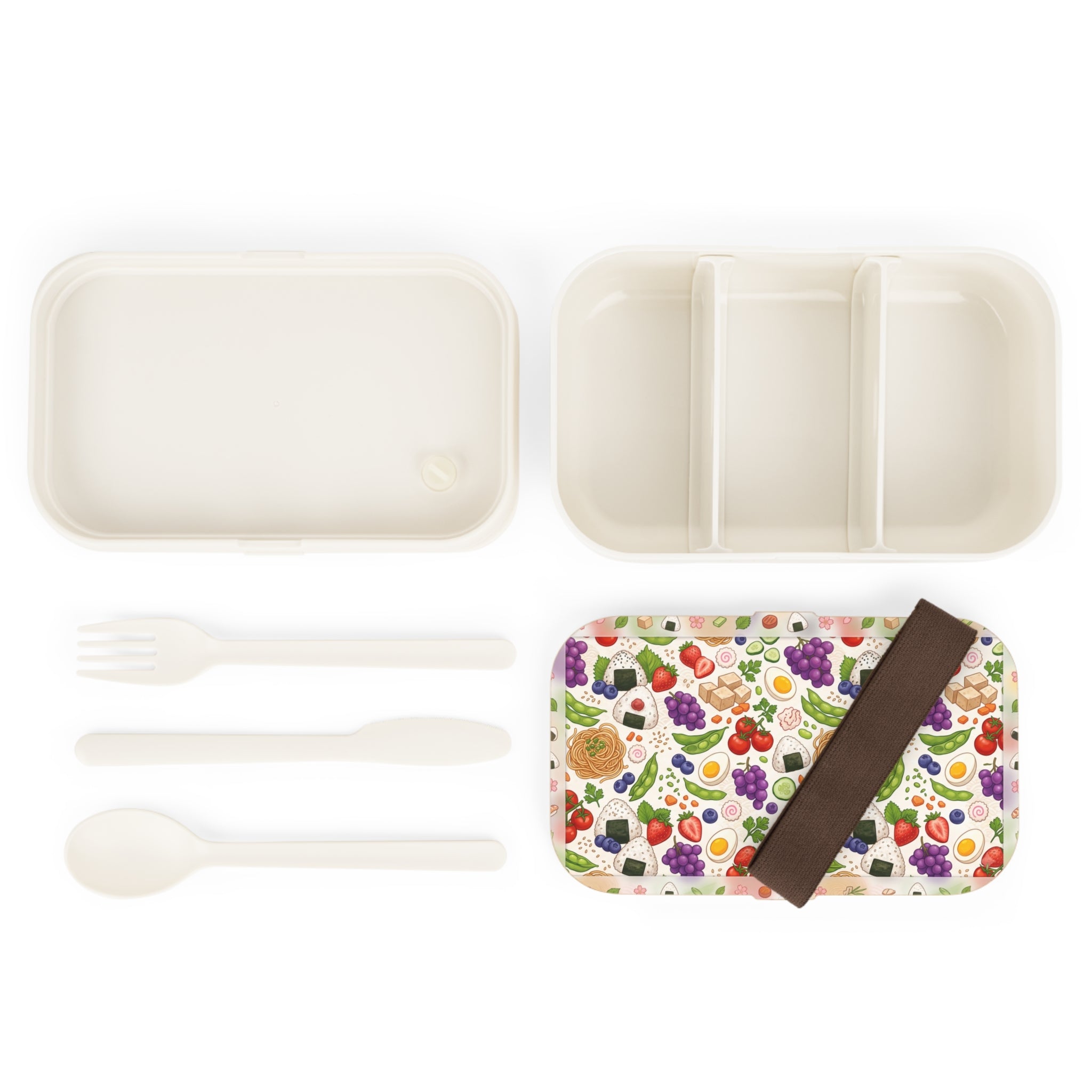 Bento Lunch Box — Cute Japanese Food Pattern Bento Box for Kids & Adults