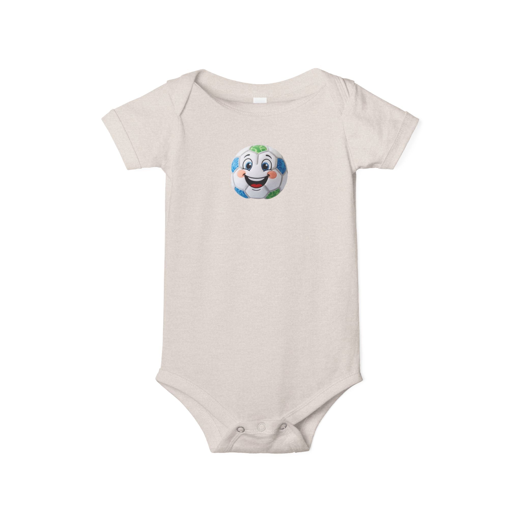 Happy Soccer Ball Baby Onesie — Cute Infant Soccer One-Piece