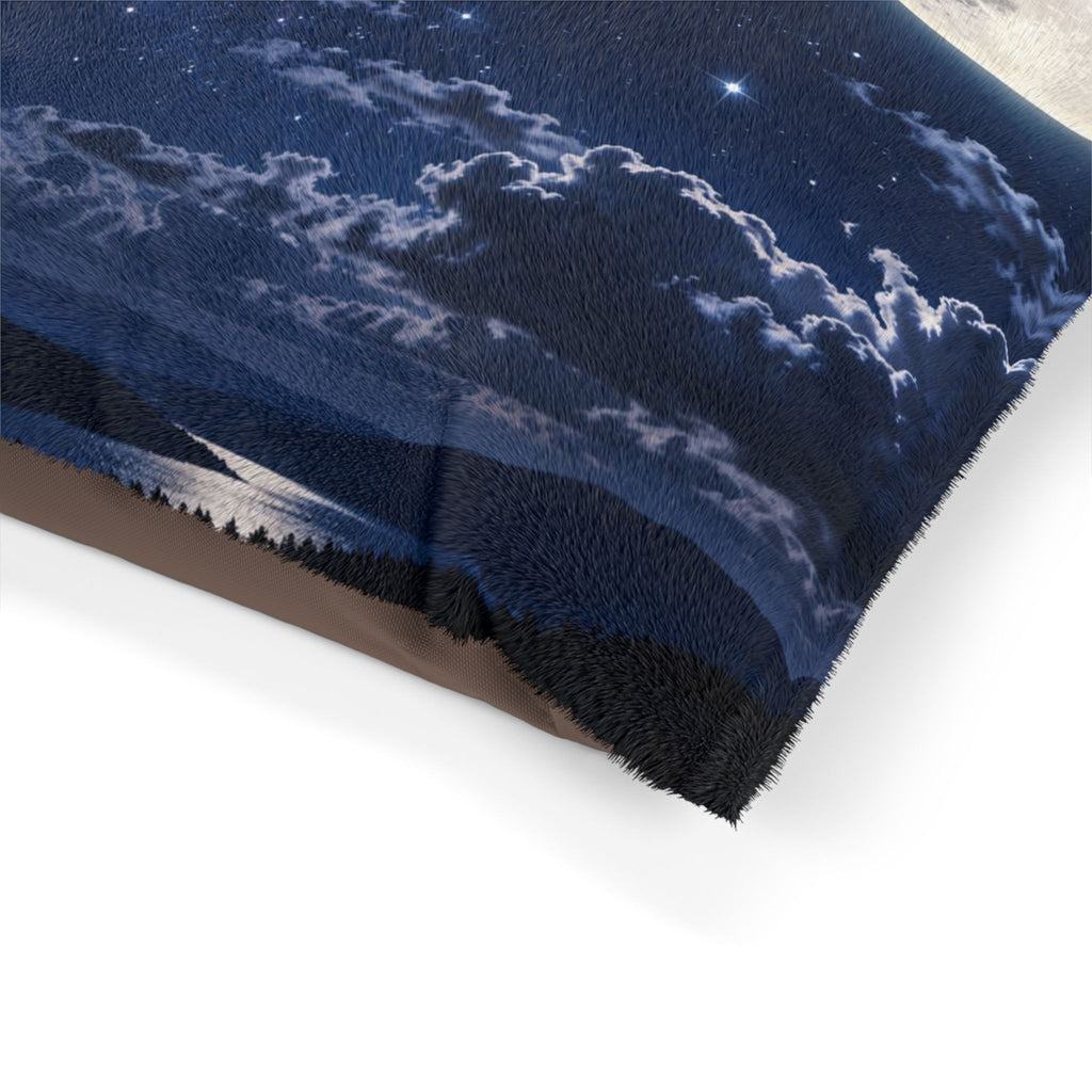 Moonlit Night Pet Bed — Galaxy Starry Sky Dog & Cat Cushion