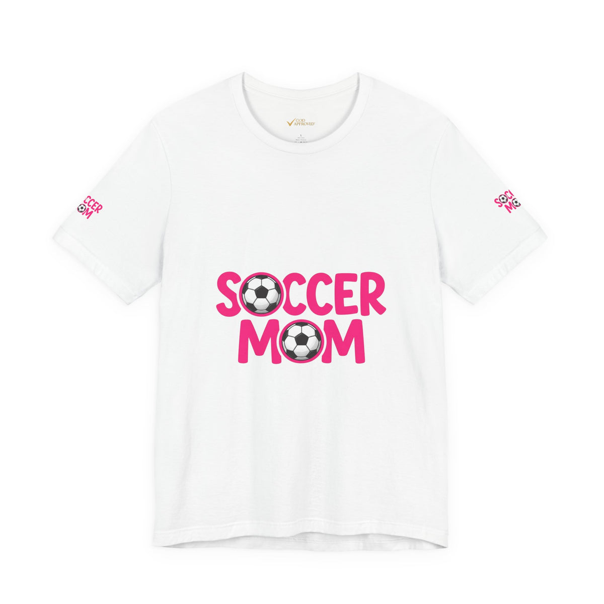 Soccer Mom T-Shirt — Pink Soccer Ball Graphic Tee