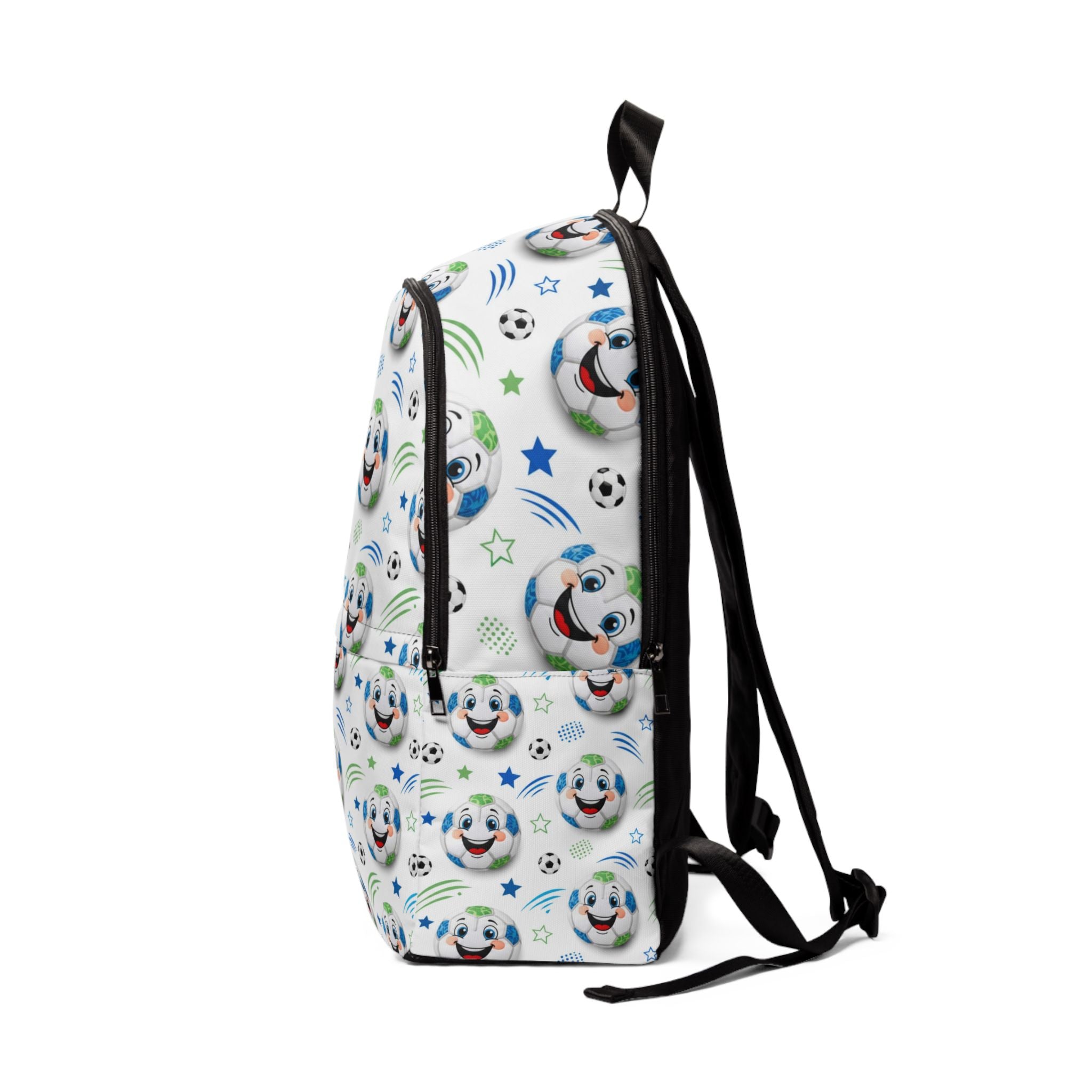 Smiling Game On Soccer Ball Kids Backpack – Soccer Ball Pattern School Backpack