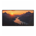 Sunset Mountain River Desk Mat — Scenic Landscape Mouse Pad