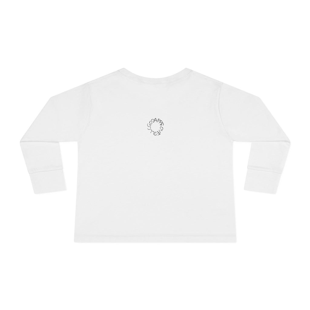 Merry Christmas Toddler Long Sleeve Tee with Christmas Tree