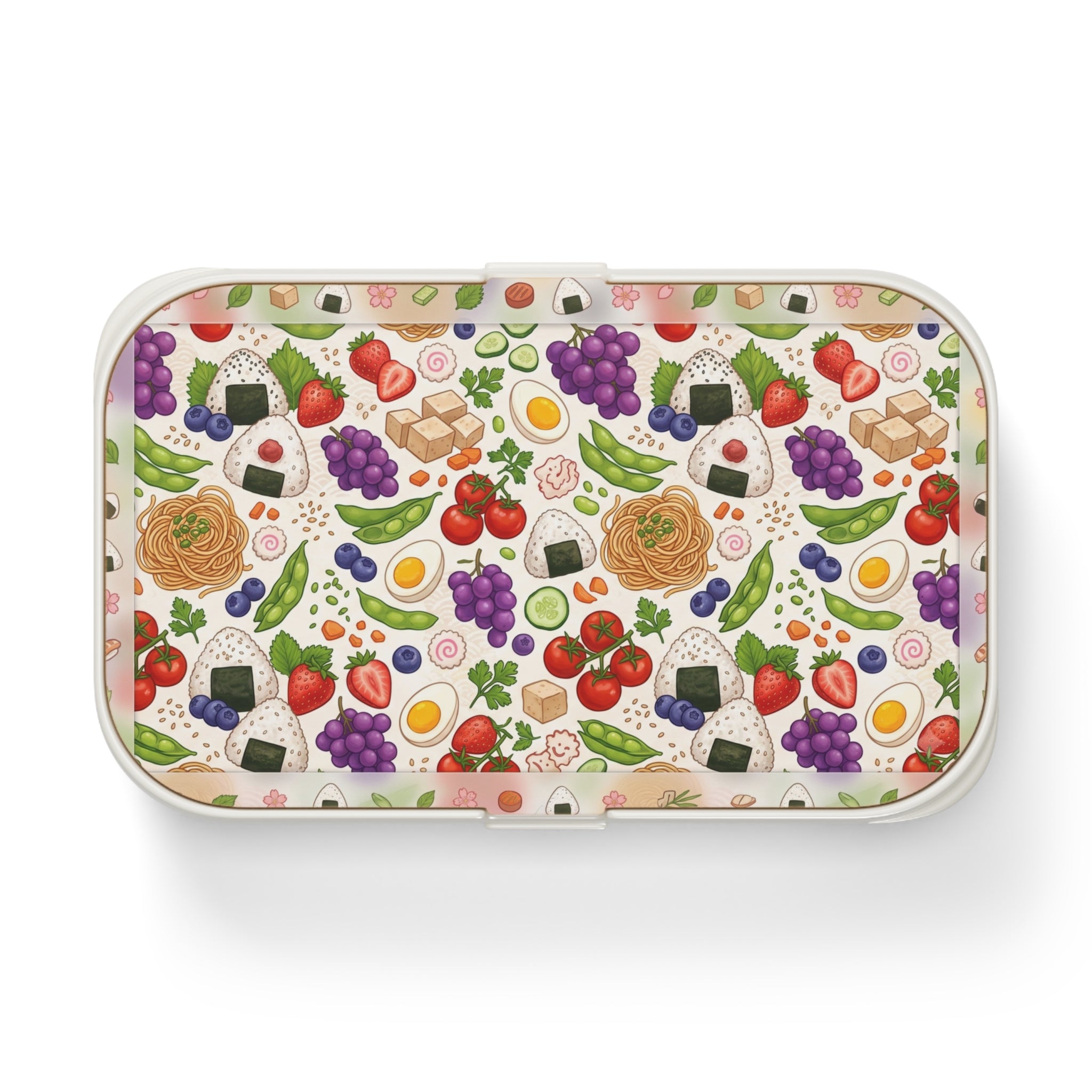 Bento Lunch Box — Cute Japanese Food Pattern Bento Box for Kids & Adults
