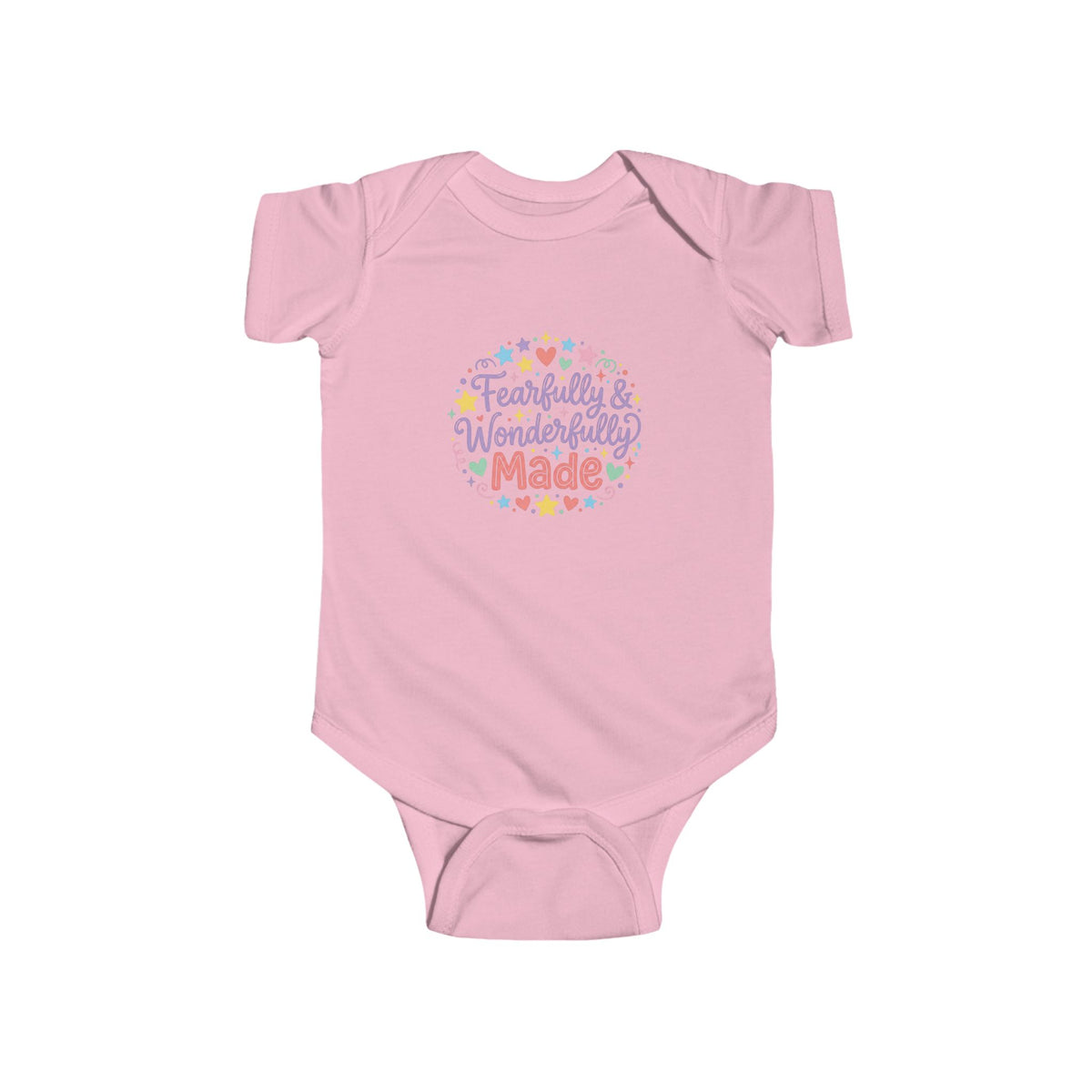 Infant Bodysuit — "Fearfully & Wonderfully Made" Pastel Baby Onesie