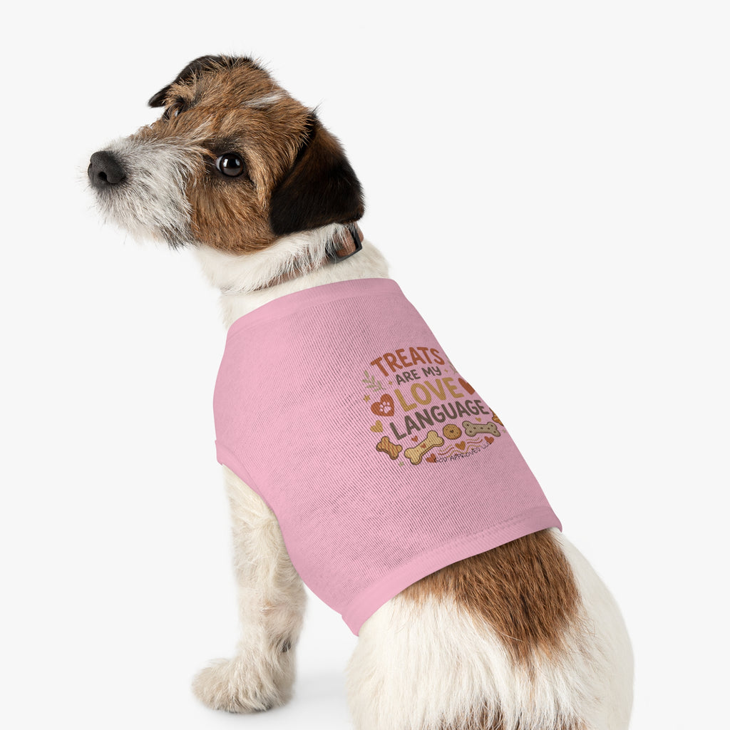 Dog Tank Top - "Treats Are My Love Language" Cute Pet Tee
