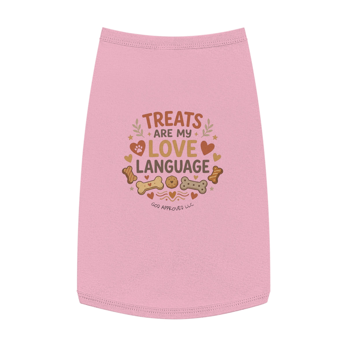 Dog Tank Top - "Treats Are My Love Language" Cute Pet Tee