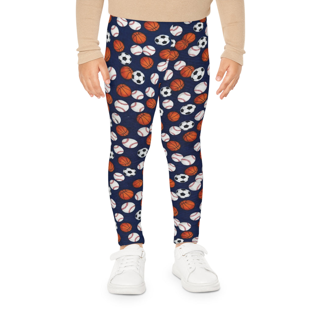 Kids Sports Balls Leggings — All Soccer, Basketball & Baseball Players Invited