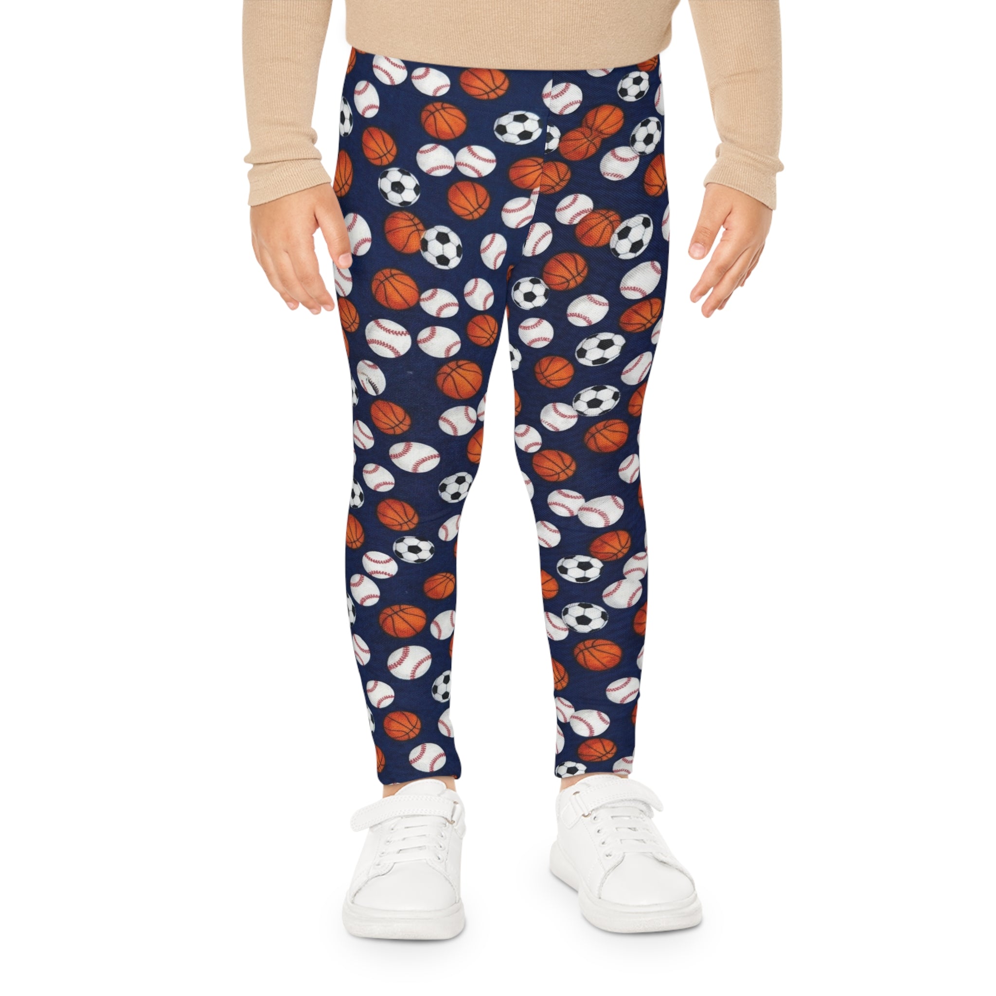 Kids Sports Balls Leggings — All Soccer, Basketball & Baseball Players Invited