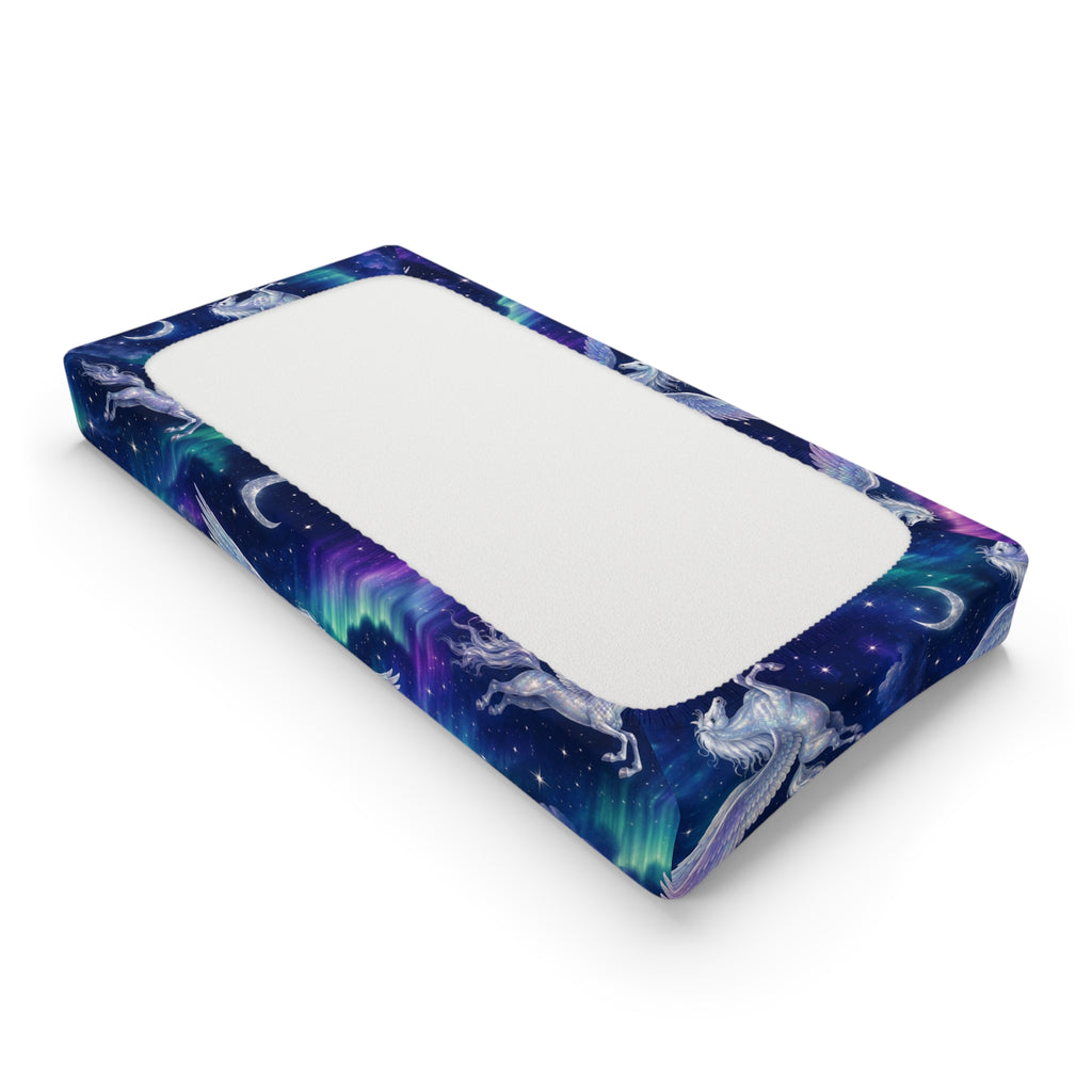 Pegasus Baby Changing Pad Cover — Night Sky Pegasus Nursery Décor