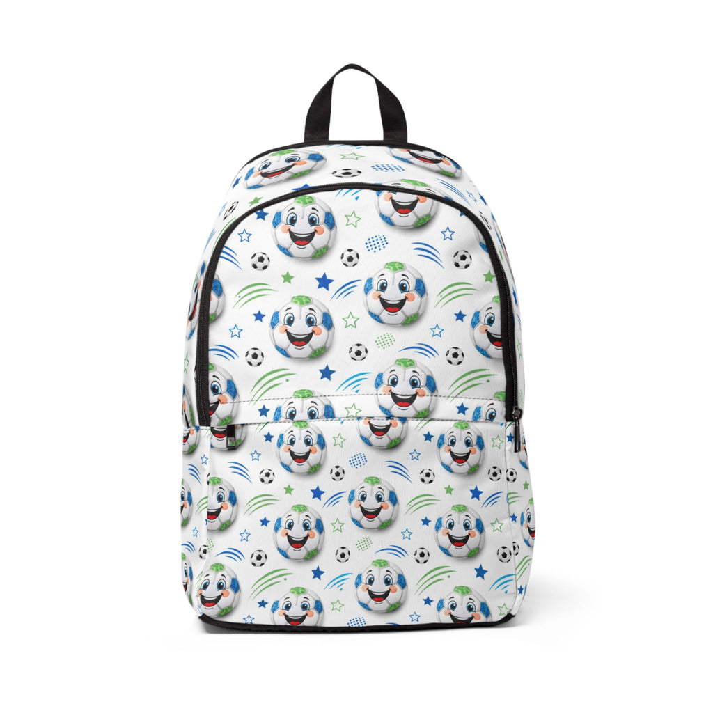 Smiling Game On Soccer Ball Kids Backpack – Soccer Ball Pattern School Backpack