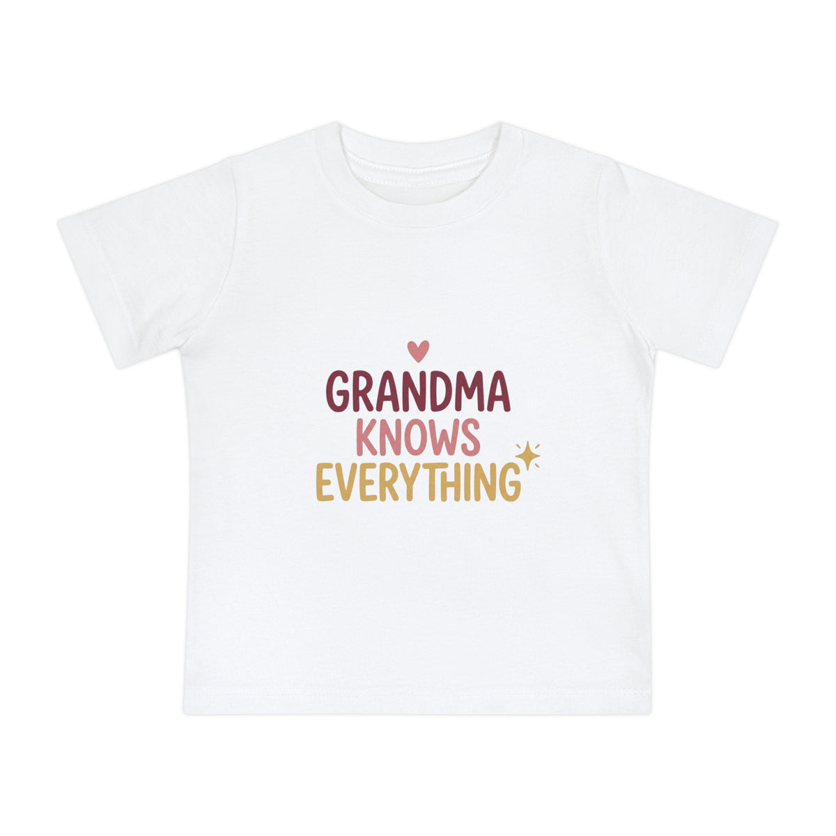 Baby T-Shirt — "Grandma Knows Everything" Cute Infant Tee