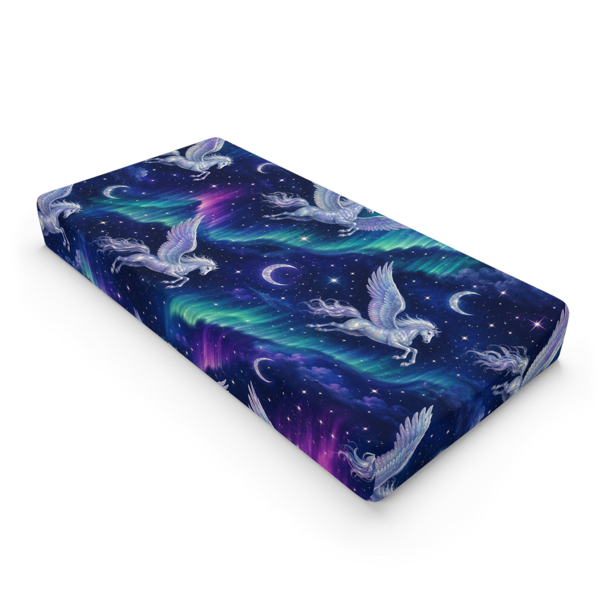 Pegasus Baby Changing Pad Cover — Night Sky Pegasus Nursery Décor