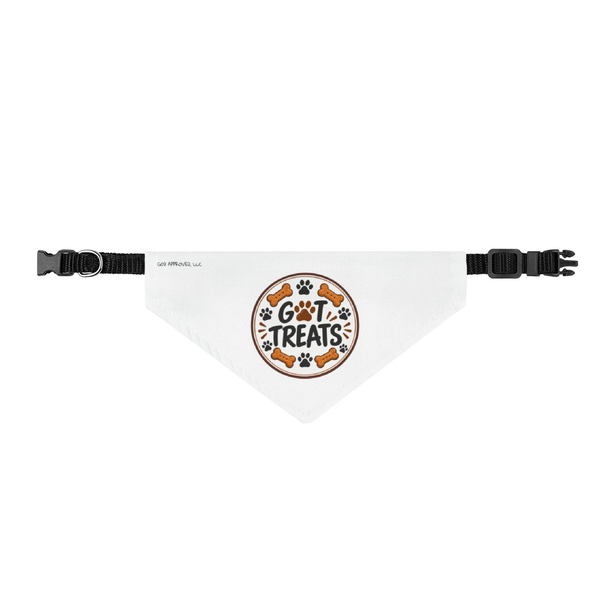 Clip-On Pet Bandana — Cute "Got Treats" Dog Bandana Collar Accessory