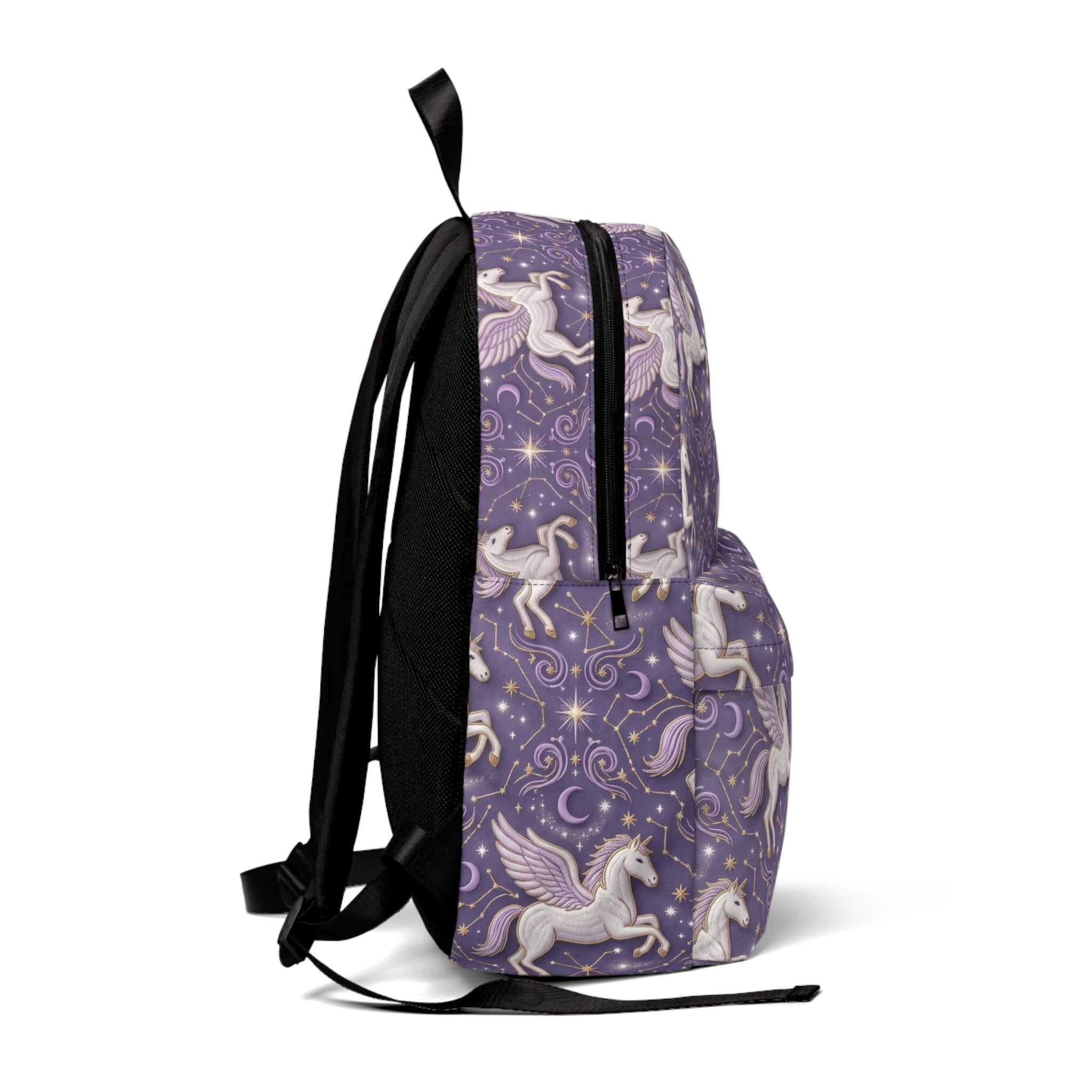 Pegasus Pattern Backpack – Purple Magical School Bag