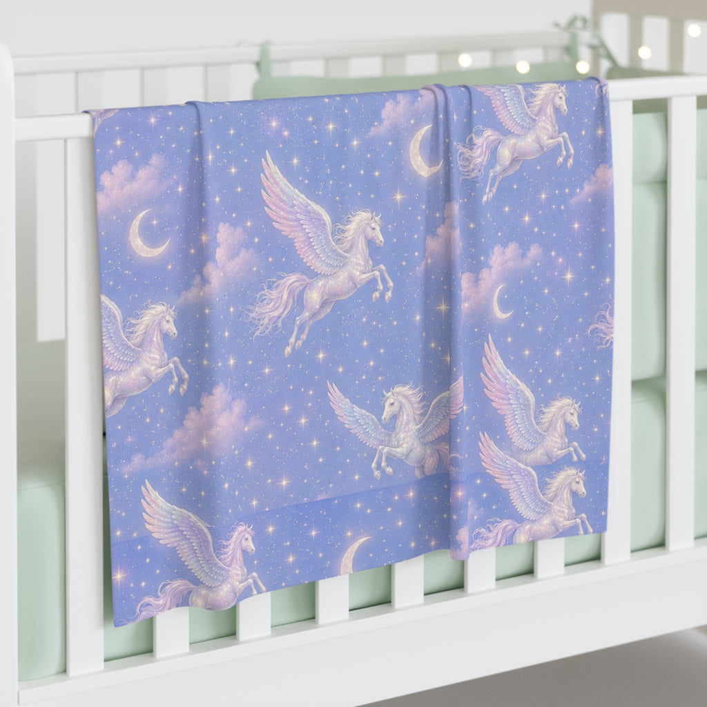 Pegasus Dream Baby Swaddle Blanket — Soft Pegasus Night Sky Infant Wrap