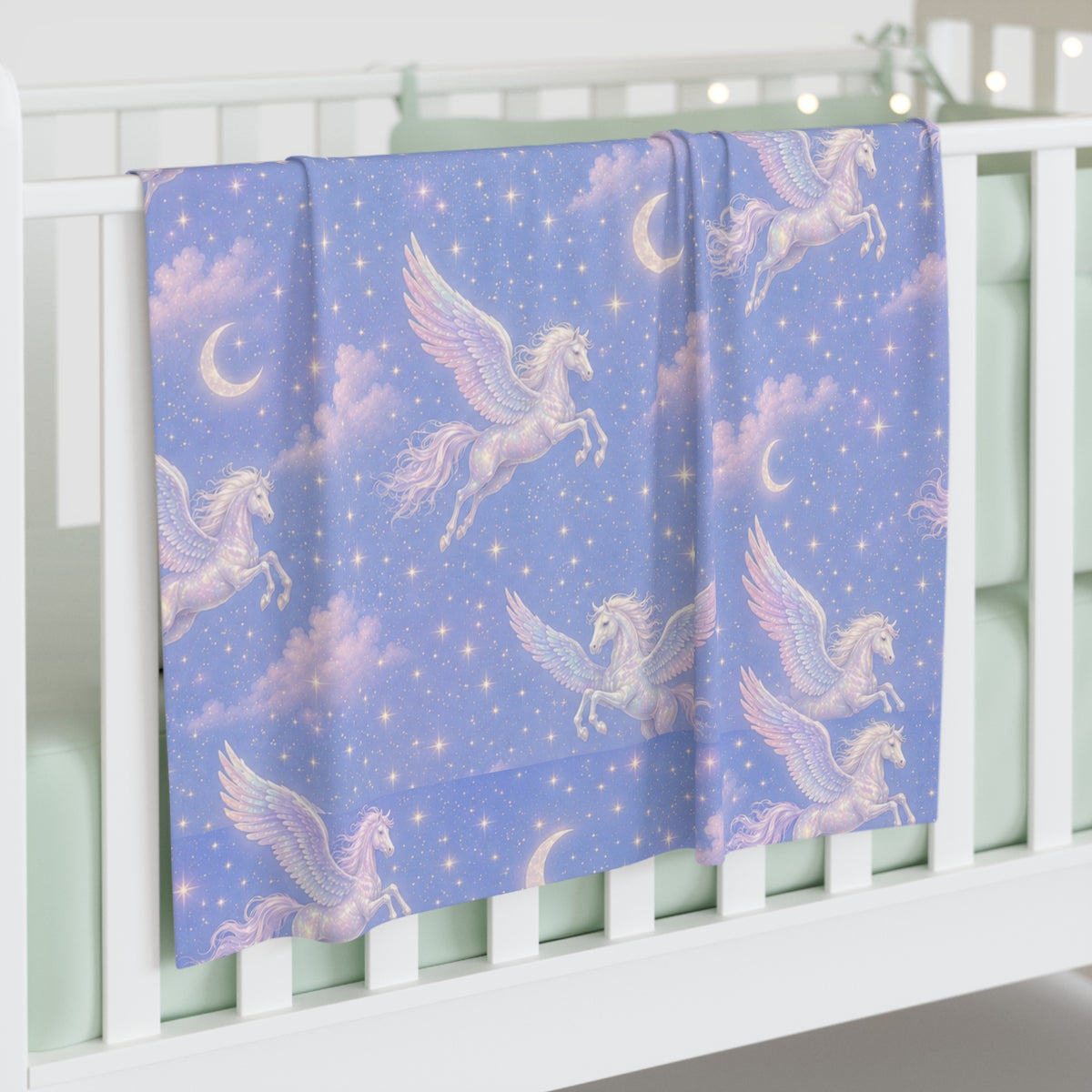 Pegasus Dream Baby Swaddle Blanket — Soft Pegasus Night Sky Infant Wrap