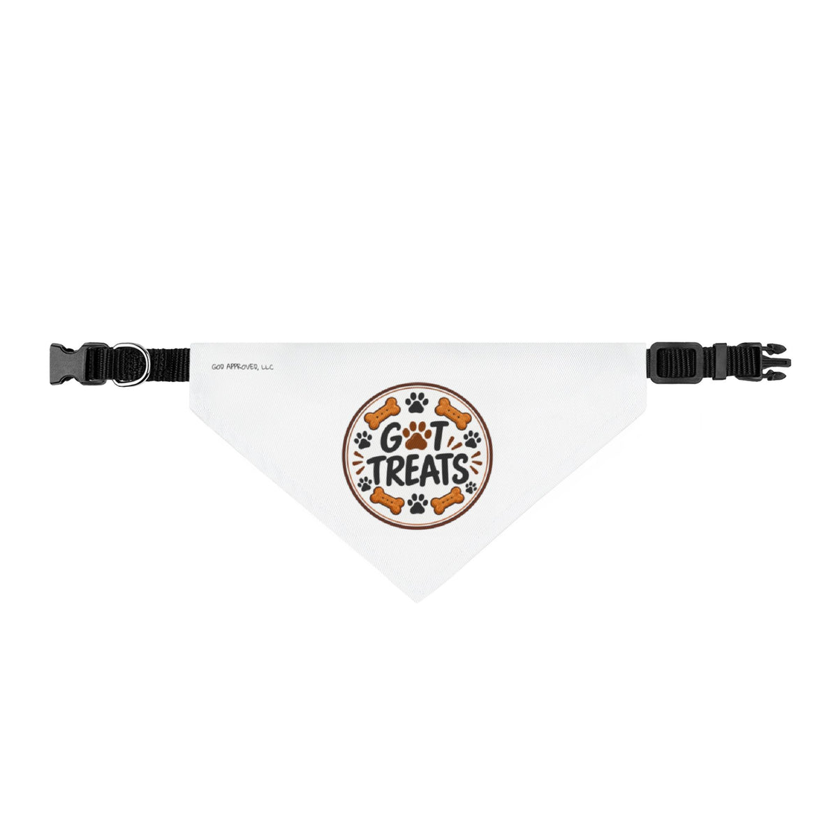 Clip-On Pet Bandana — Cute "Got Treats" Dog Bandana Collar Accessory