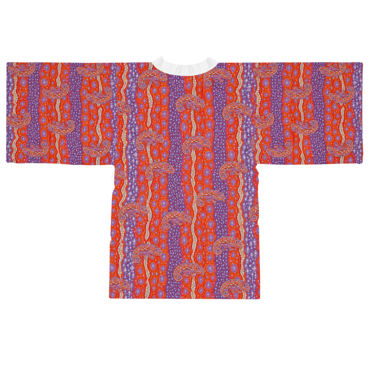 Red Paisley Kimono Robe – Long Sleeve