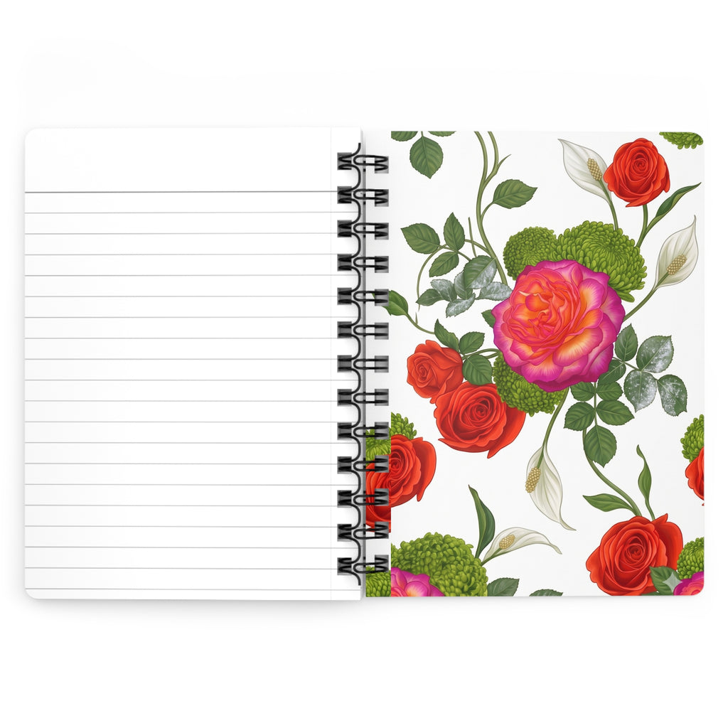 Floral Rose Spiral Journal