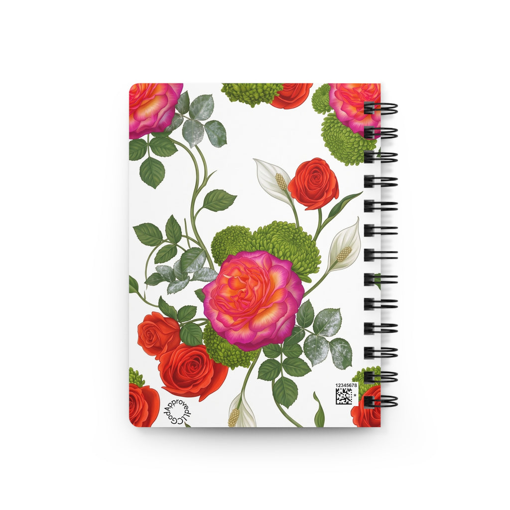 Floral Rose Spiral Journal