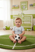 Happy Soccer Ball Baby Onesie — Cute Infant Soccer One-Piece