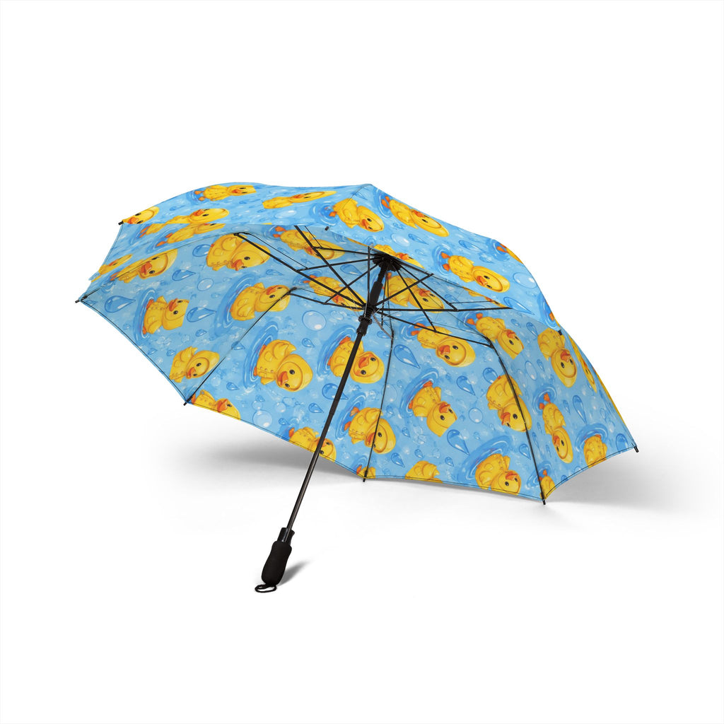 Yellow Duck Pattern Foldable Umbrella-Waterproof Compact Umbrella