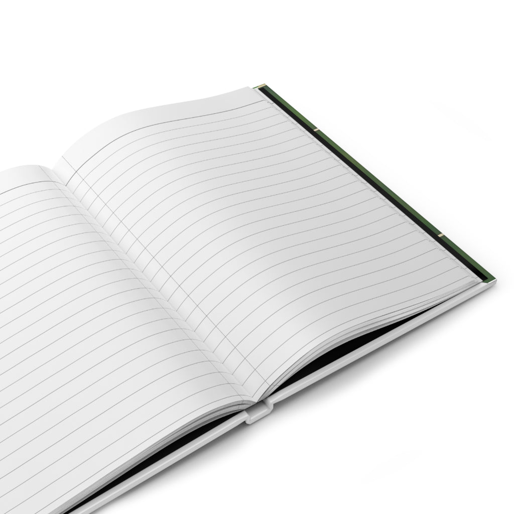 Soccer Pattern Hardcover Journal — Green Football Notebook for Players & Fans