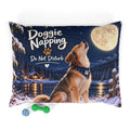 Doggie Napping Pet Bed — "Do Not Disturb" Cozy Winter Dog Bed