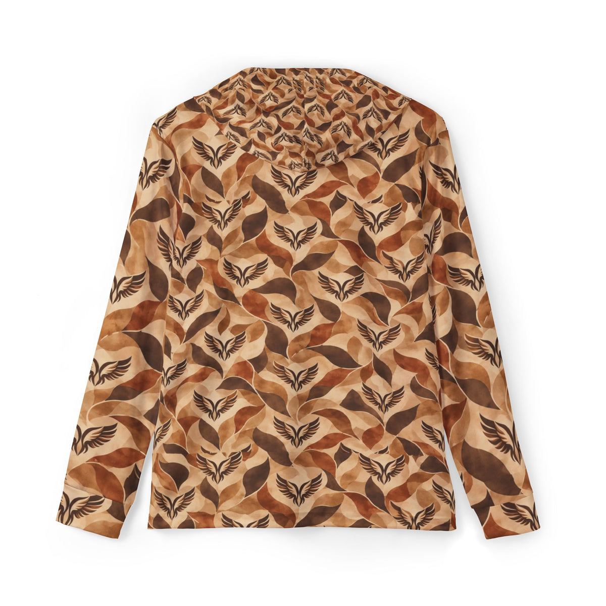 Autumn Pattern Hoodie — All-Over Print Warmup Hoodie