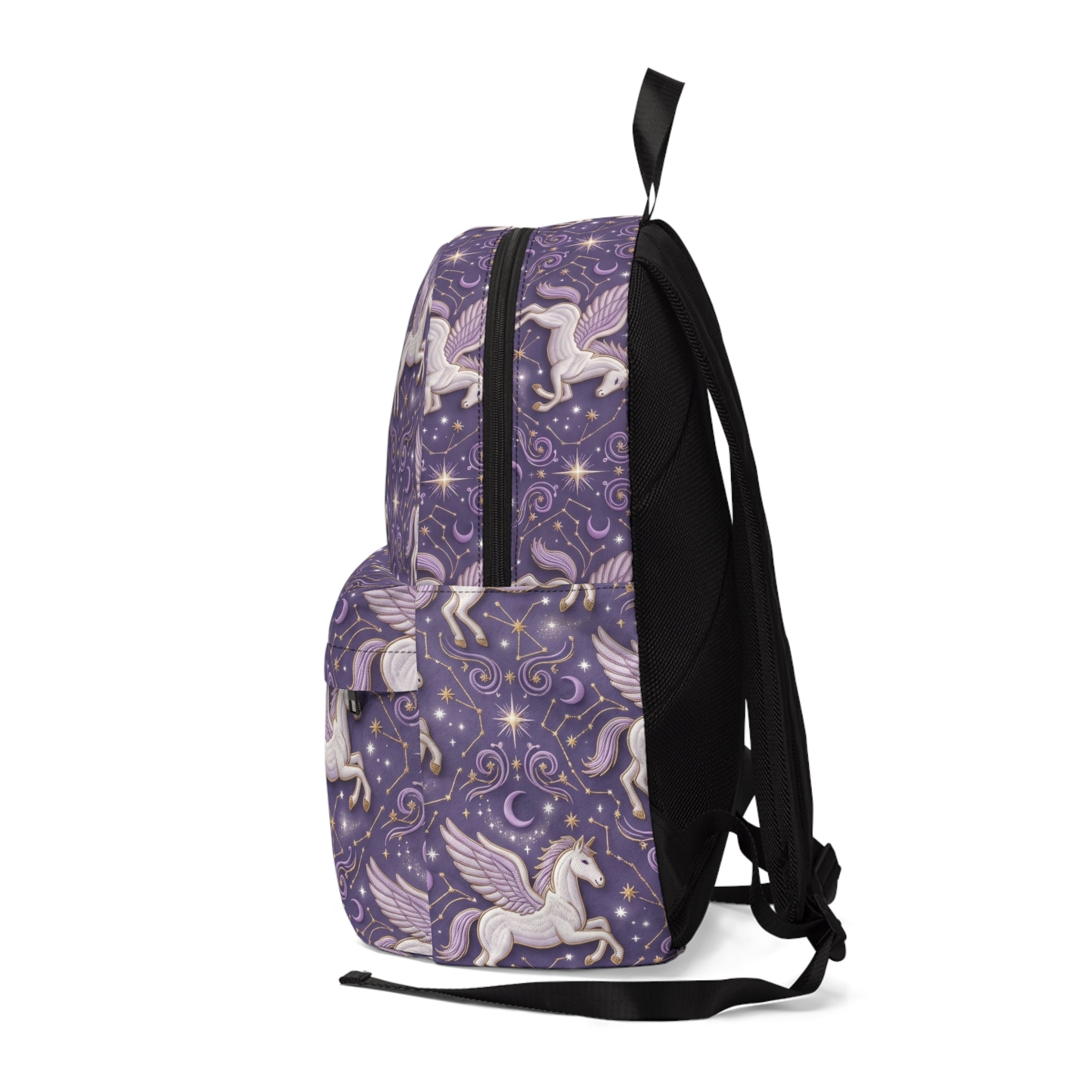 Pegasus Pattern Backpack – Purple Magical School Bag