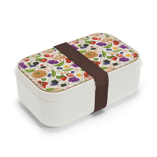 Bento Lunch Box — Cute Japanese Food Pattern Bento Box for Kids & Adults