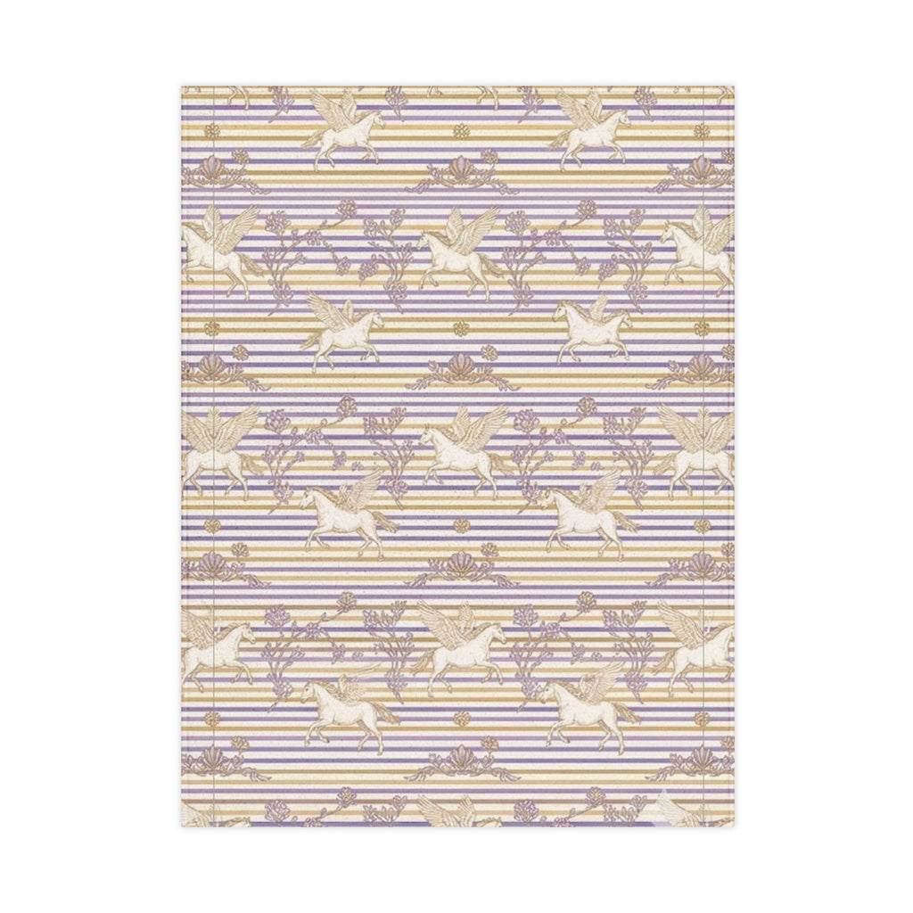 Toddler Blanket — Pastel Pegasus & Stars Striped Baby Throw