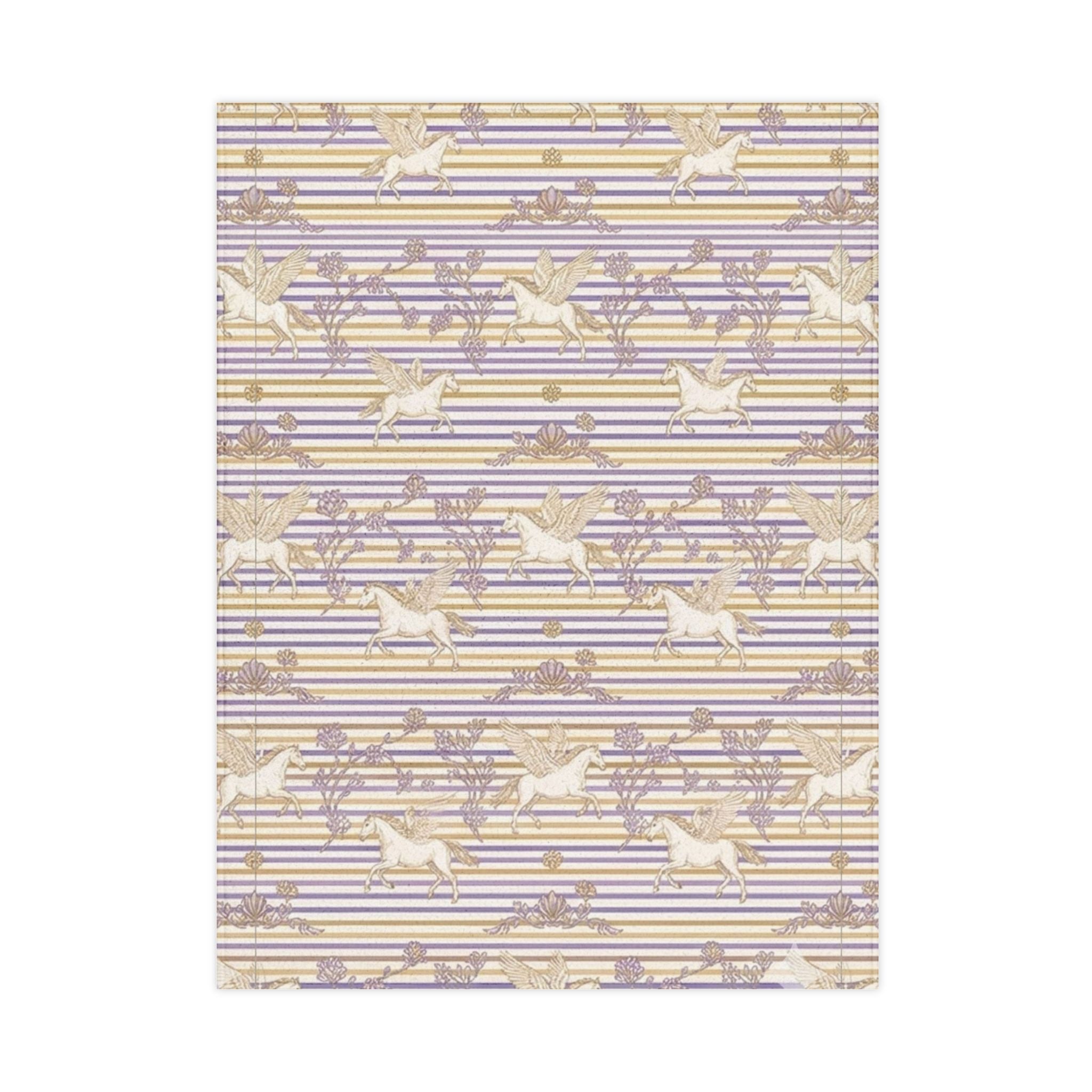 Toddler Blanket — Pastel Pegasus & Stars Striped Baby Throw