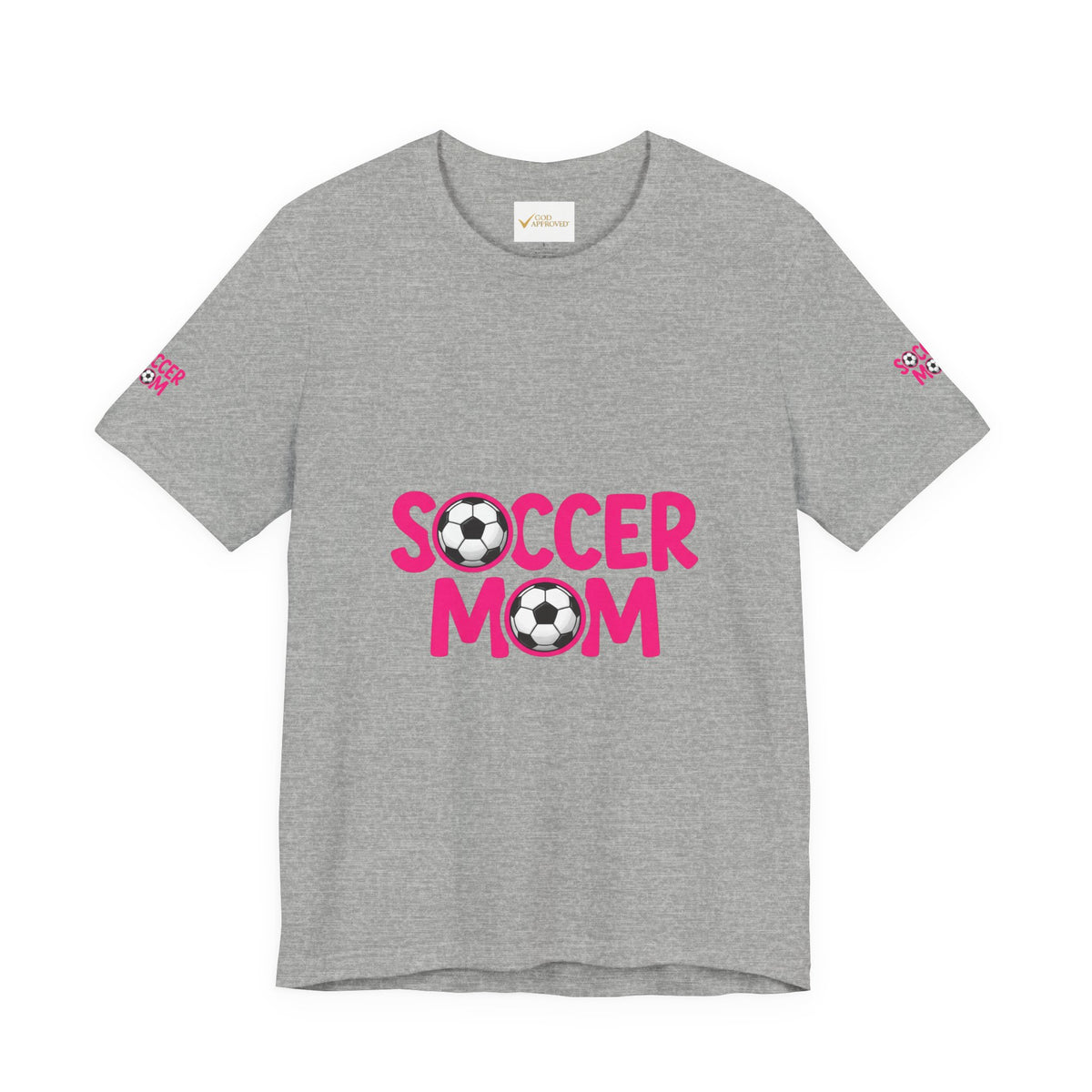 Soccer Mom T-Shirt — Pink Soccer Ball Graphic Tee