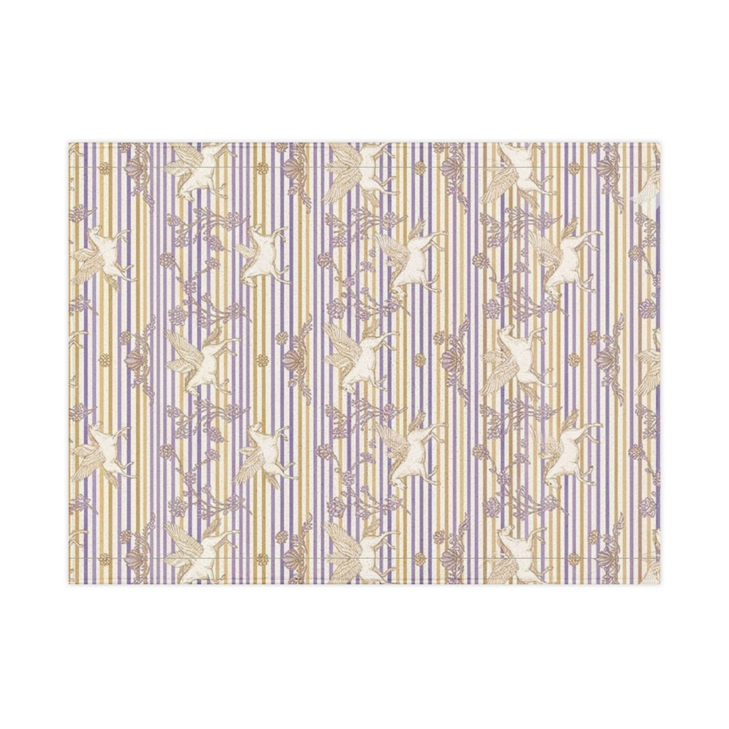 Toddler Blanket — Pastel Pegasus & Stars Striped Baby Throw