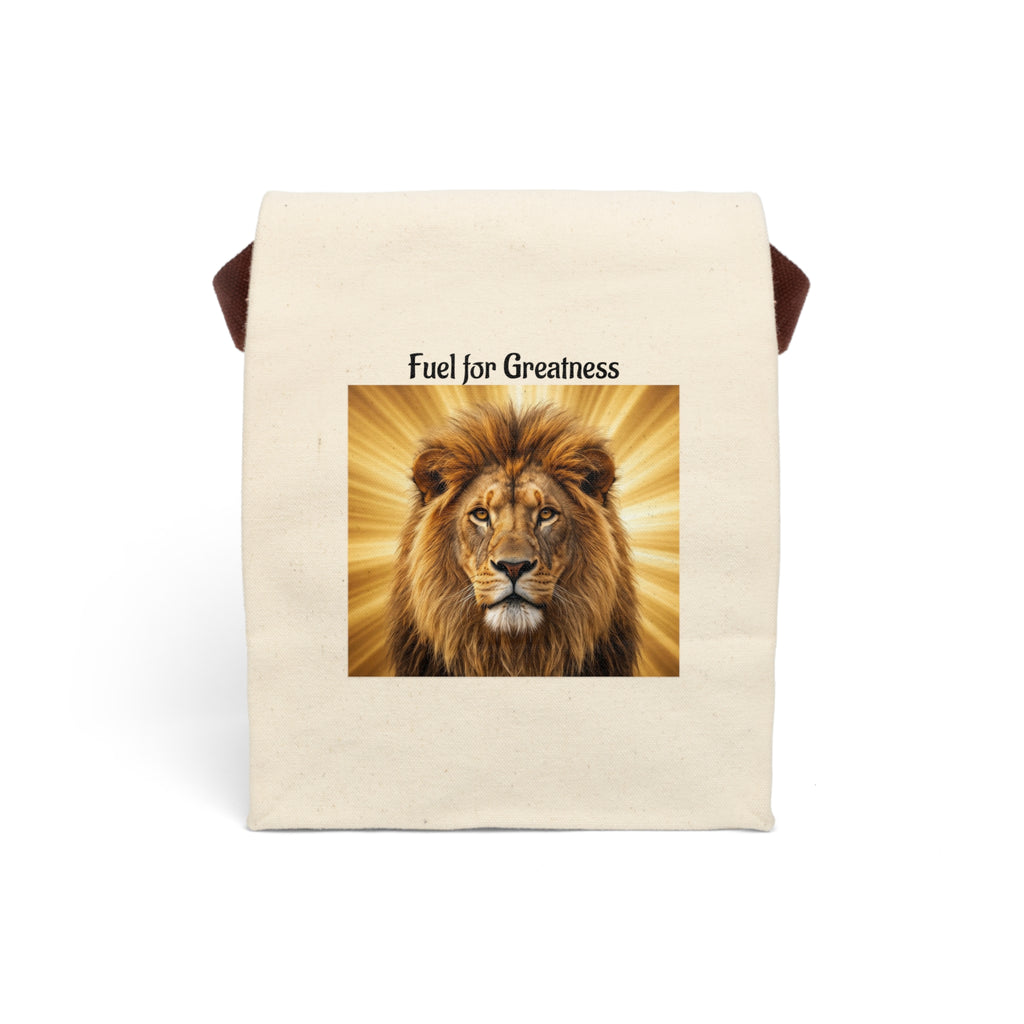Lion 'Fuel for Greatness' Canvas Lunch Bag