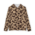Brown Cow Print Hoodie — All-Over-Print Warmup Pullover