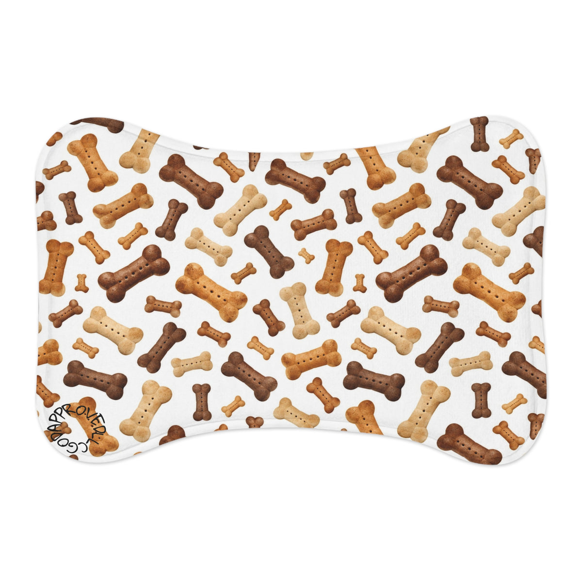 Dog Bone Pattern Pet Feeding Mat – Non-Slip Bow-Wow Placemat for Food & Water