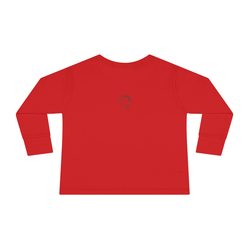Merry Christmas Toddler Long Sleeve Tee with Christmas Tree