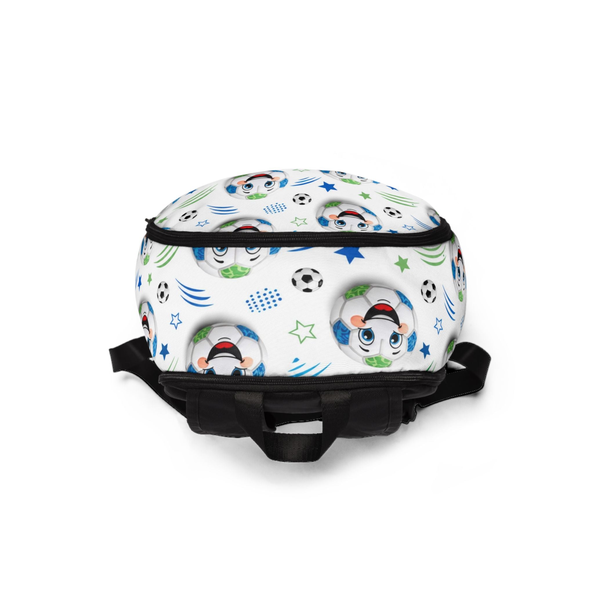 Smiling Game On Soccer Ball Kids Backpack – Soccer Ball Pattern School Backpack