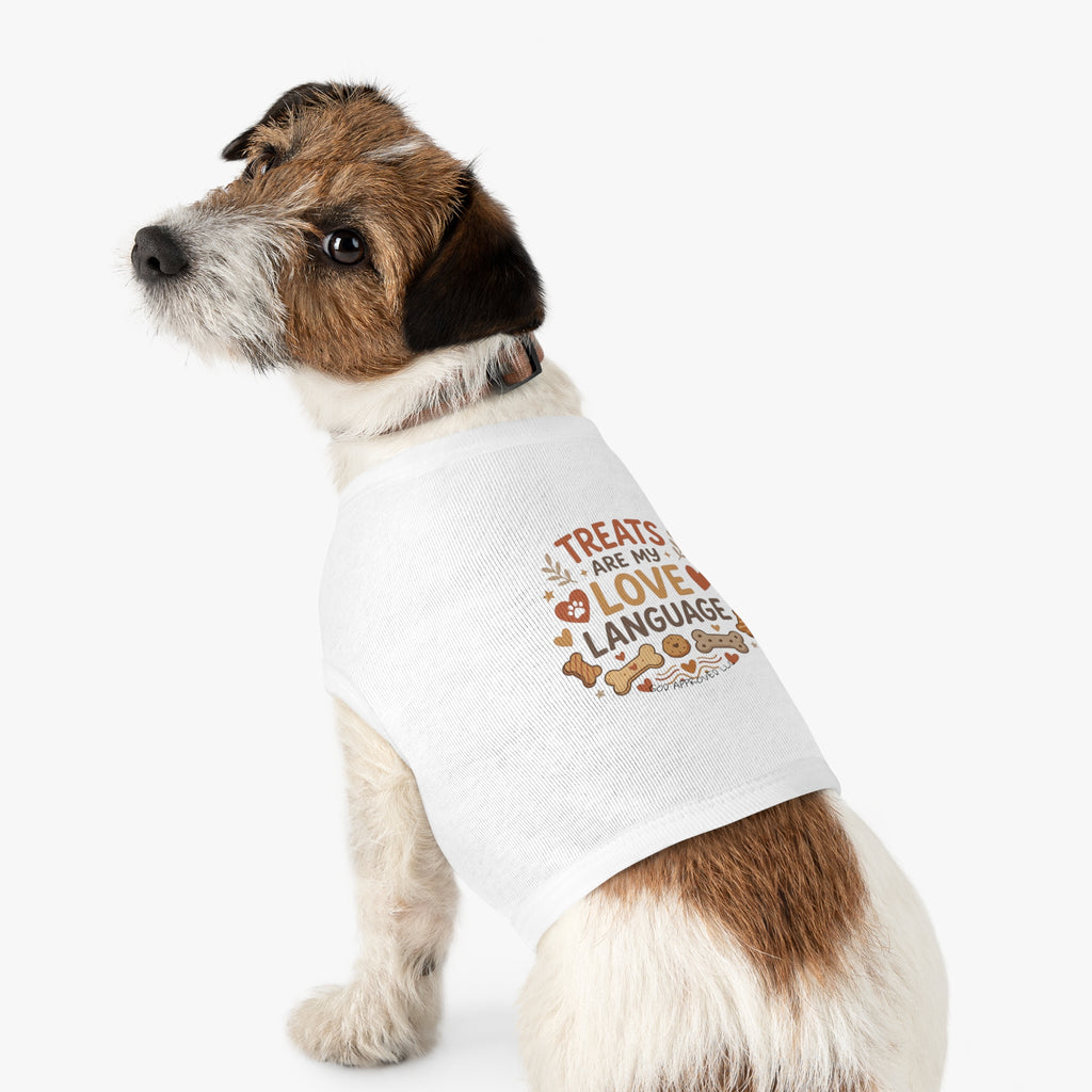 Dog Tank Top - "Treats Are My Love Language" Cute Pet Tee