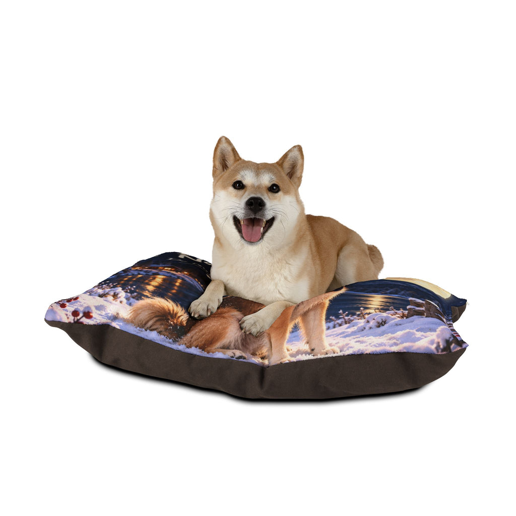 Doggie Napping Pet Bed — "Do Not Disturb" Cozy Winter Dog Bed