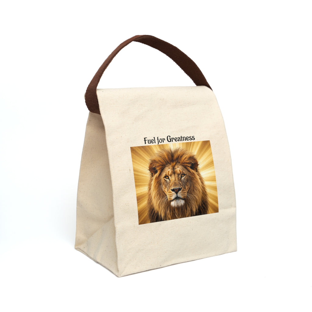 Lion 'Fuel for Greatness' Canvas Lunch Bag
